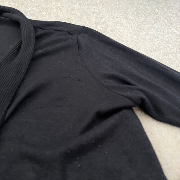 Bobeau Open Front Black Knit Cardigan 2X - Picture 8 of 10